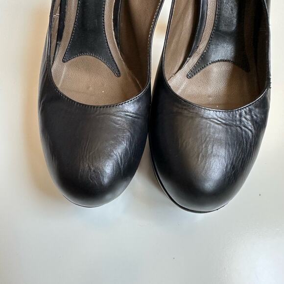 Marni Black Chunky Slingback Heels - Picture 5 of 16